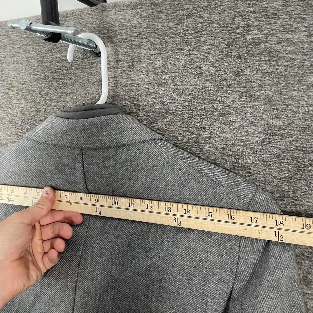 Jack Victor Blazer Mens 36 Gray Herringbone Wool Cashmere Sport Coat Gilet Liner